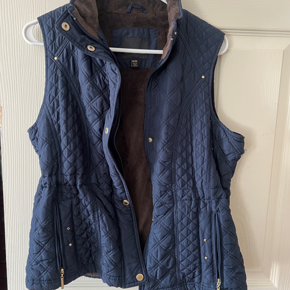 Weatherproof Women's Quilted Blue Vest